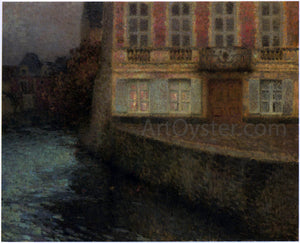  Henri Le Sidaner House by the Quentin Canal - Canvas Art Print
