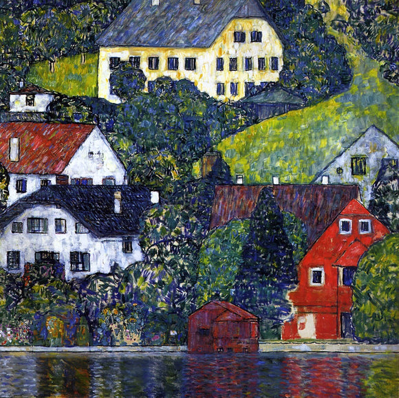  Gustav Klimt Houses at Unterach on the Attersee - Canvas Art Print