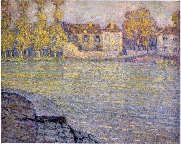  Henri Le Sidaner Houses by the River at Sunset - Canvas Art Print