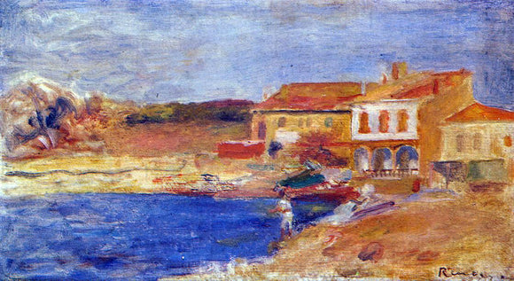  Pierre Auguste Renoir Houses by the Sea - Canvas Art Print