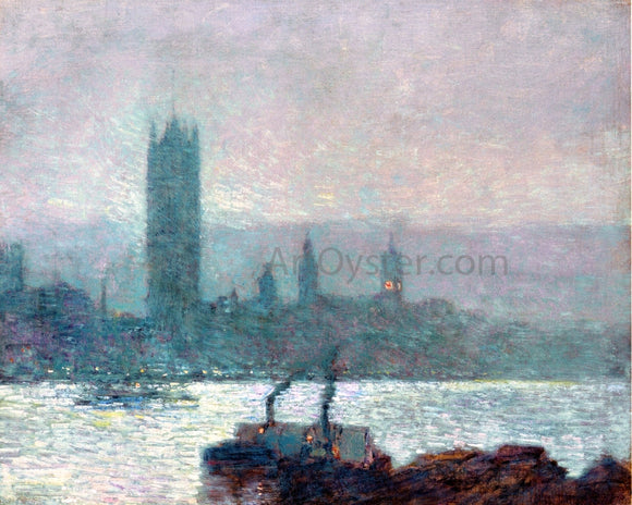  Frederick Childe Hassam Houses of Parliament, Early Evening - Canvas Art Print