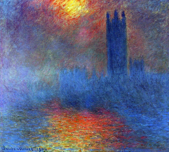  Claude Oscar Monet Houses of Parliament, Effect of Sunlight in the Fog - Canvas Art Print
