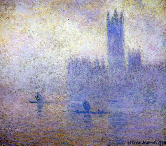  Claude Oscar Monet Houses of Parliament, Fog Effect - Canvas Art Print