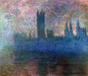  Claude Oscar Monet Houses of Parliament, London, Symphony in Rose - Canvas Art Print