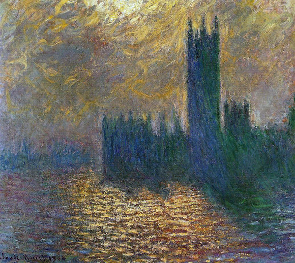  Claude Oscar Monet Houses of Parliament, Stormy Sky - Canvas Art Print