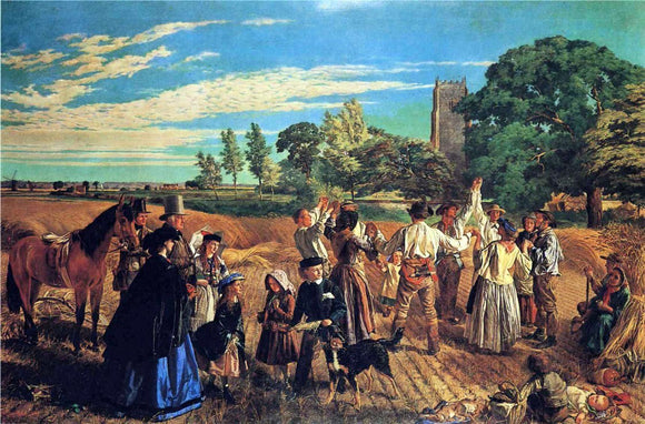  William Maw Egley Hullo, Largess! A Harvest Scene in Norfolk - Canvas Art Print