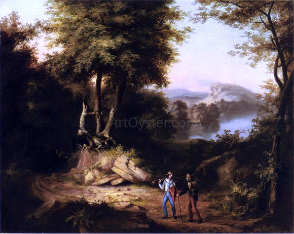  Alvan Fisher Hunters in a Landscape - Canvas Art Print