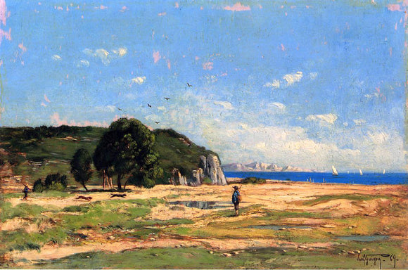  Paul-Camille Guigou Hunters near the Coast of Marseille - Canvas Art Print