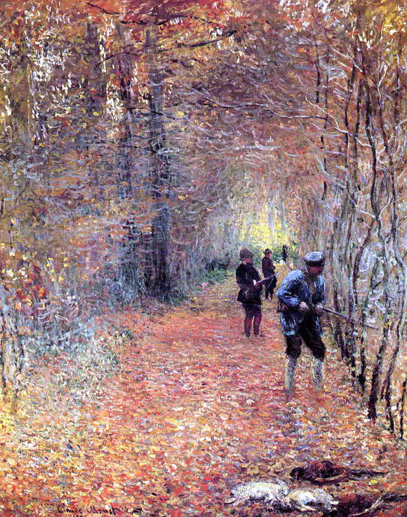  Claude Oscar Monet Hunting (also known as The Shoot) - Canvas Art Print