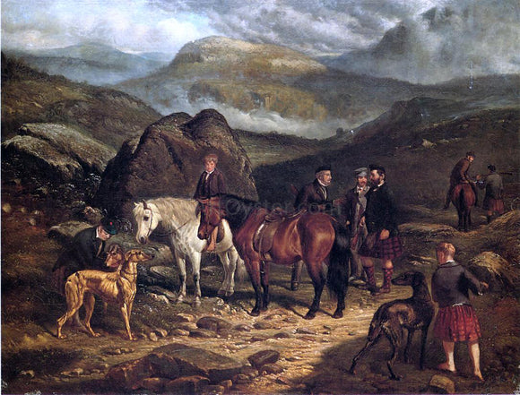  Arthur Fitzwilliam Tait Hunting on the Scottish Highlands - Canvas Art Print
