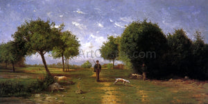  Antoine Chintreuil Huntsman and His Hounds - Canvas Art Print