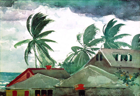  Winslow Homer Hurricane, Bahamas - Canvas Art Print