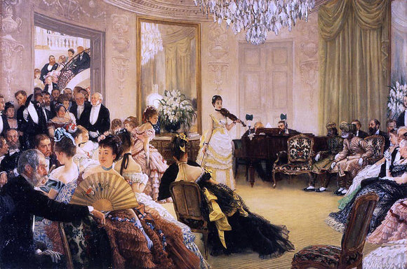  James Tissot Hush! (also known as The Concert) - Canvas Art Print