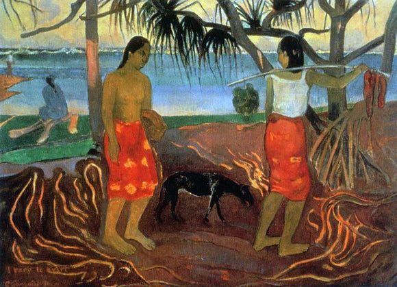  Paul Gauguin I rara te oviri (also known as Beneath the Pandanus Tree) - Canvas Art Print