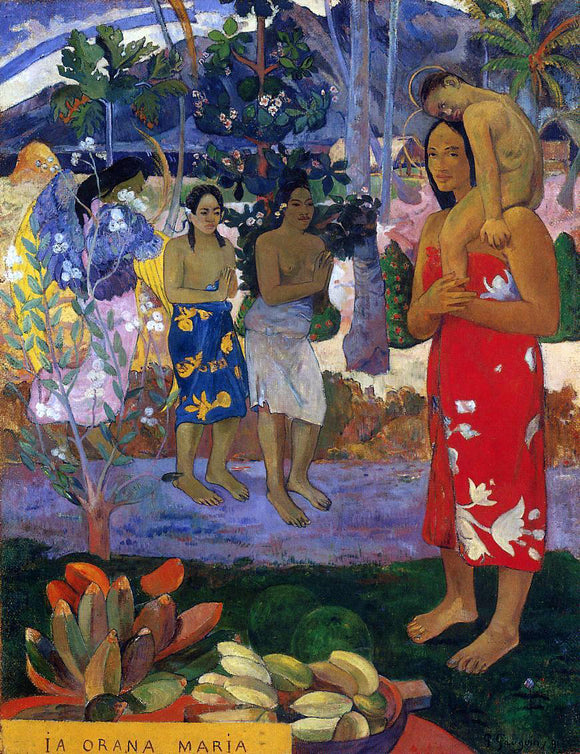  Paul Gauguin Ia Orana Maria (also known as Hail Mary) - Canvas Art Print
