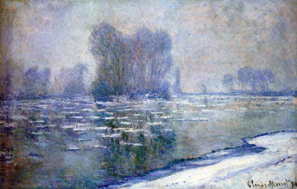  Claude Oscar Monet Ice Floes, Misty Morning - Canvas Art Print
