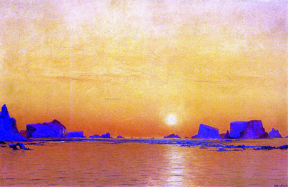  William Bradford Ice Floes under the Midnight Sun - Canvas Art Print