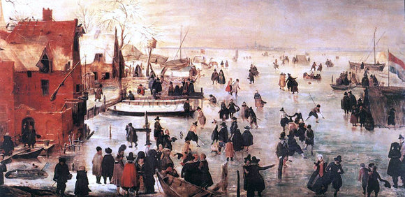  Hendrick Avercamp Ice Landscape - Canvas Art Print