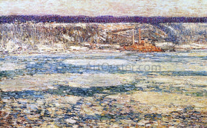  Frederick Childe Hassam Ice on the Hudson - Canvas Art Print