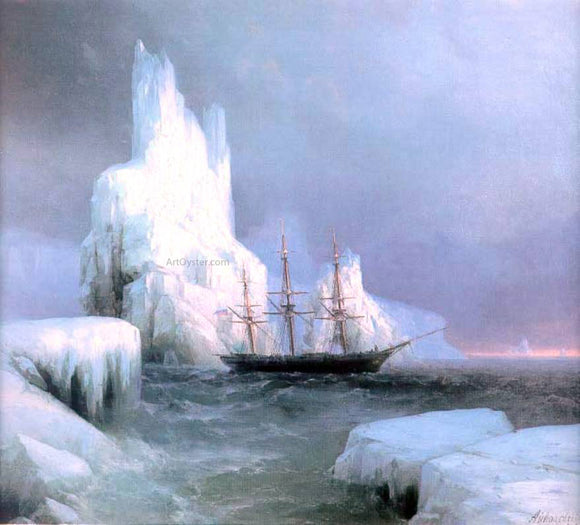  Ivan Constantinovich Aivazovsky Icebergs - Canvas Art Print