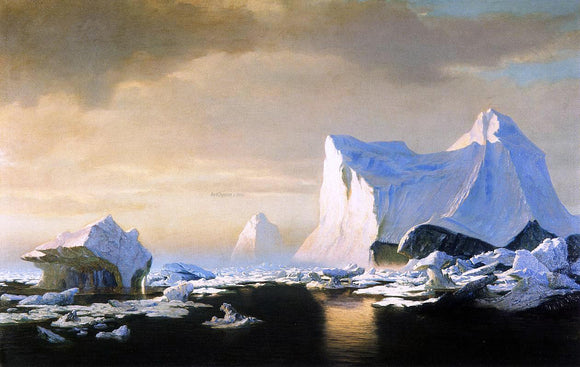  William Bradford Icebergs in the Arctic - Canvas Art Print
