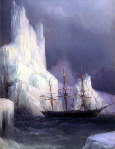  Ivan Constantinovich Aivazovsky Icebergs in the Atlantic (detail) - Canvas Art Print