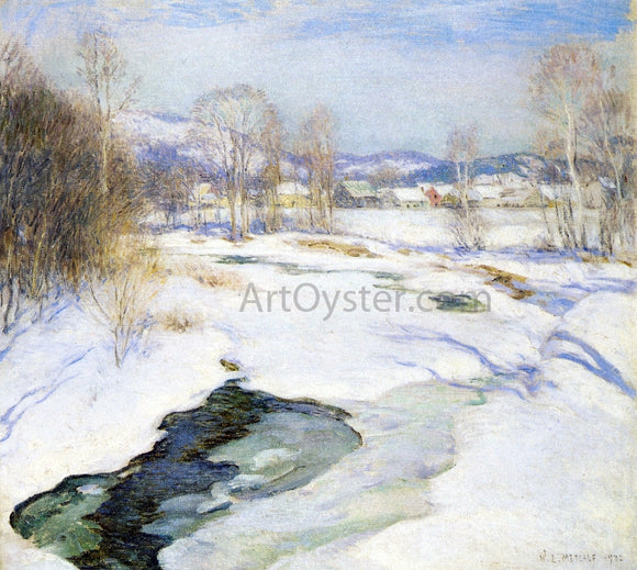  Willard Leroy Metcalf Icebound Brook (also known as Winter's Mantle) - Canvas Art Print