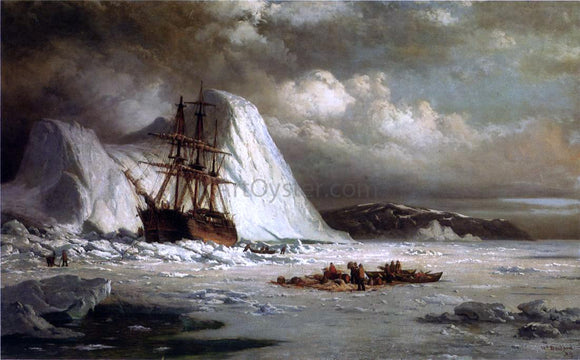  William Bradford Icebound Ship - Canvas Art Print