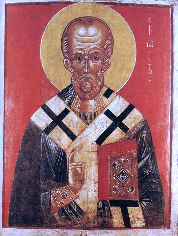  Unknown Painters Masters Icon of St Nicholas - Canvas Art Print