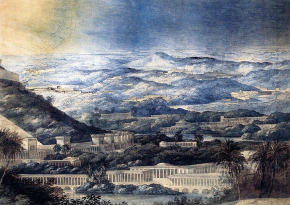  Joseph Michael Gandy Imaginary Landscape with Neoclassical Buildings - Canvas Art Print