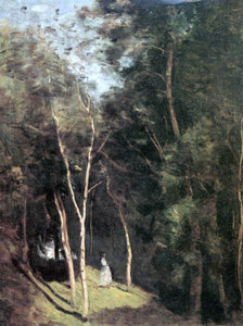  Jean-Baptiste-Camille Corot In a Park - Canvas Art Print