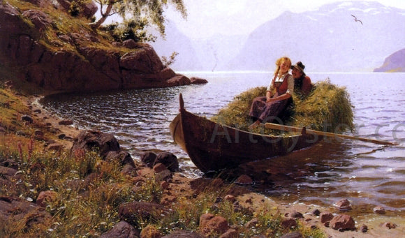  Hans Dahl In Calm Waters (also known as In Stiller Bucht) - Canvas Art Print