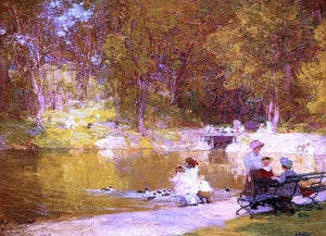  Edward Potthast In Central Park - Canvas Art Print