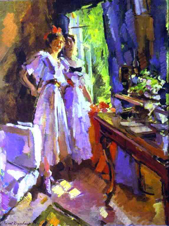  Constantin Alexeevich Korovin In Front of the Open Window - Canvas Art Print