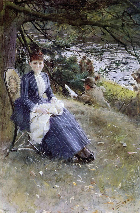  Anders Zorn In Scotland (also known as Mrs. Symons) - Canvas Art Print