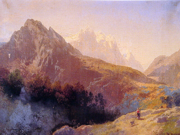  Herman Herzog In the Alps - Canvas Art Print