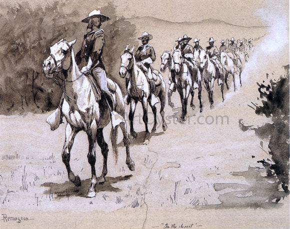  Frederic Remington In the Desert - Canvas Art Print