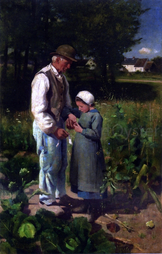  Edward Stott In the Fields - Canvas Art Print