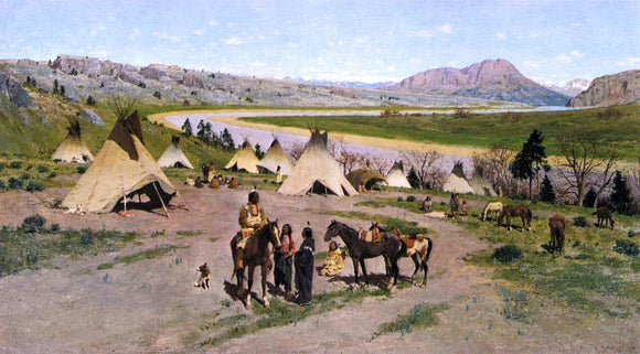  Henry F Farney In the Foothills of the Rockies - Canvas Art Print