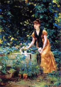  Francis Coates Jones In the Garden - Canvas Art Print