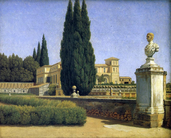  Christoffer Wilhelm Eckersberg In the Gardens of the Villa Albani - Canvas Art Print