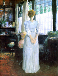  Julian Alden Weir In the Livingroom - Canvas Art Print