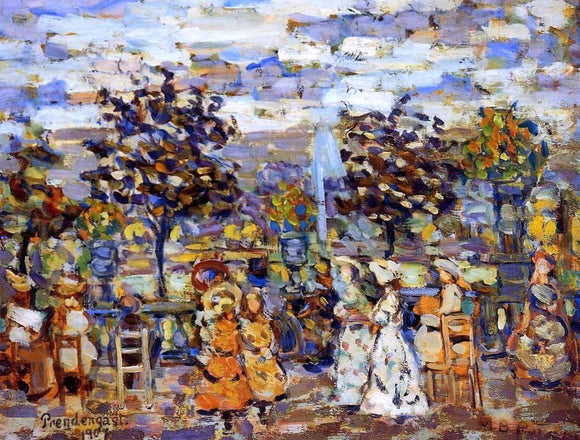  Maurice Prendergast In the Luxembourg Gardens - Canvas Art Print
