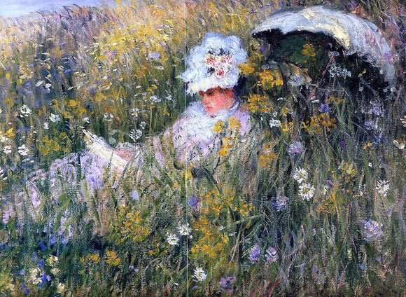  Claude Oscar Monet In the Meadow (detail) - Canvas Art Print