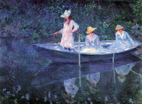  Claude Oscar Monet In the 'Norvegienne' - Canvas Art Print