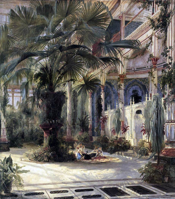 Carl Blechen In the Palm House in Potsdam - Canvas Art Print