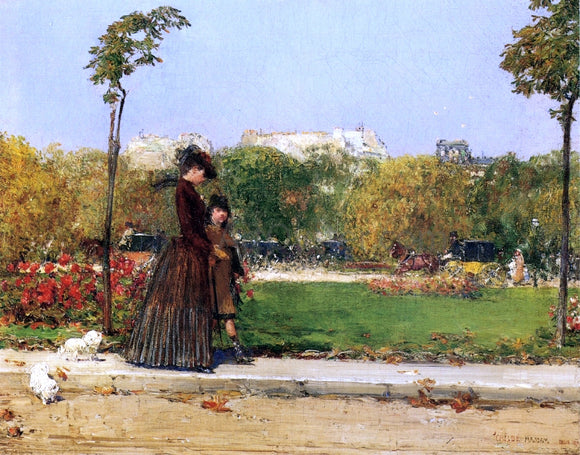  William Merritt Chase In the Park, Paris (also known as Dans le Parc, Paris) - Canvas Art Print