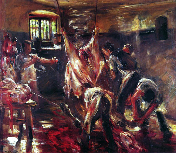  Lovis Corinth In the Slaughter House - Canvas Art Print