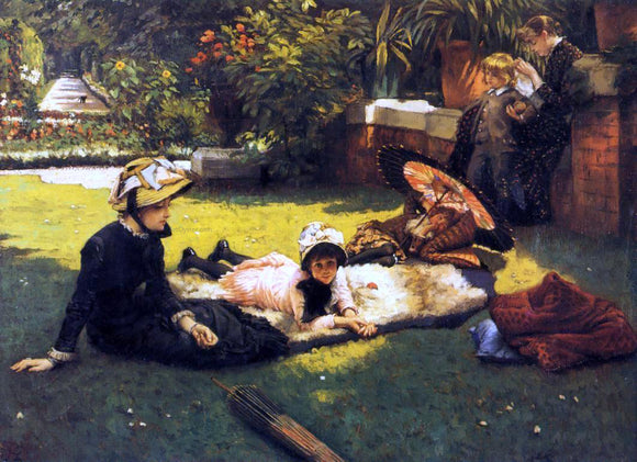  James Tissot In the Sunshine - Canvas Art Print