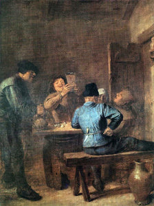  Adriaen Brouwer In the Tavern - Canvas Art Print